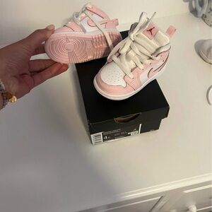 Nike Pink and White Sneakers with Breathable Mesh